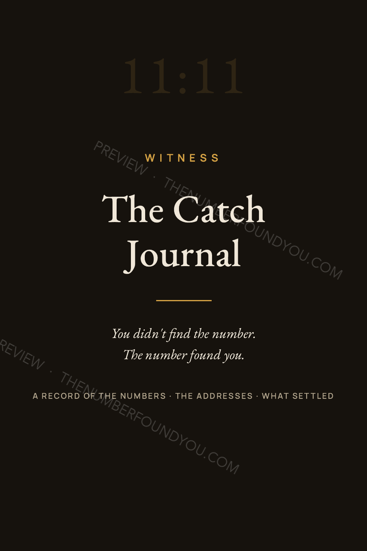 The Catch Journal paperback cover: near-black with candlelight gold type